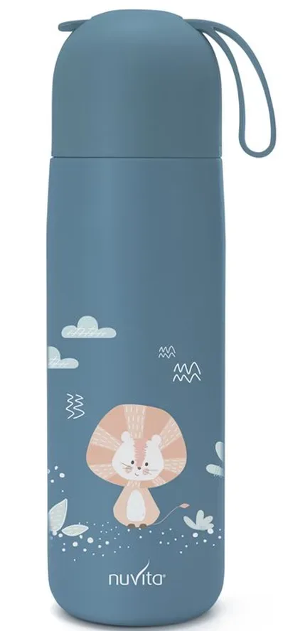 nuvita Thermosflasche Baby 400ml, mit Trinkbecher blau (1 Stk)