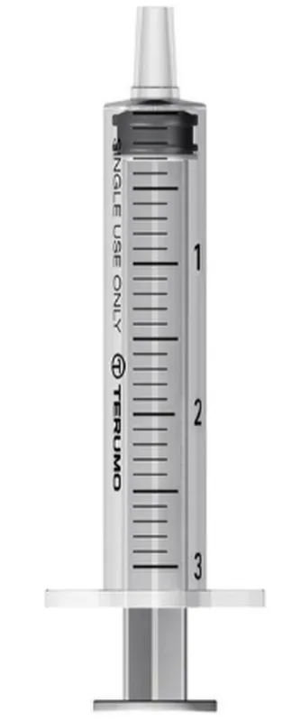 TERUMO Spritze 3-teilig, 3ml, Luer-Ansatz zentrisch (100 Stk)