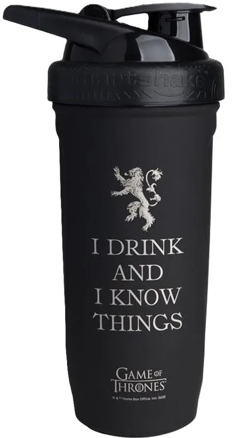 Smartshake Reforce Stainless Steel Game of Thrones, 900ml, I Drink and I Know Things (1 Stk)