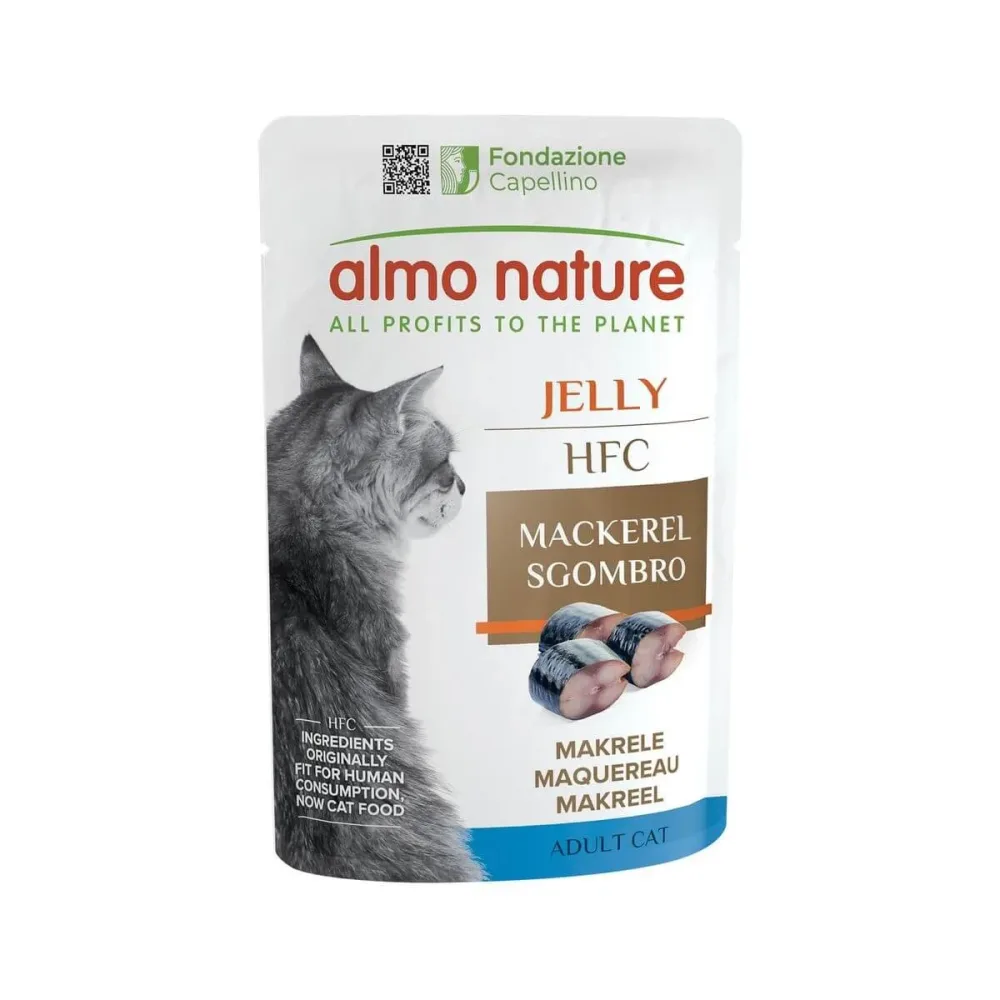 Almo Nature HFC Jelly Makrele, Nassfutter für Katzen (55g)