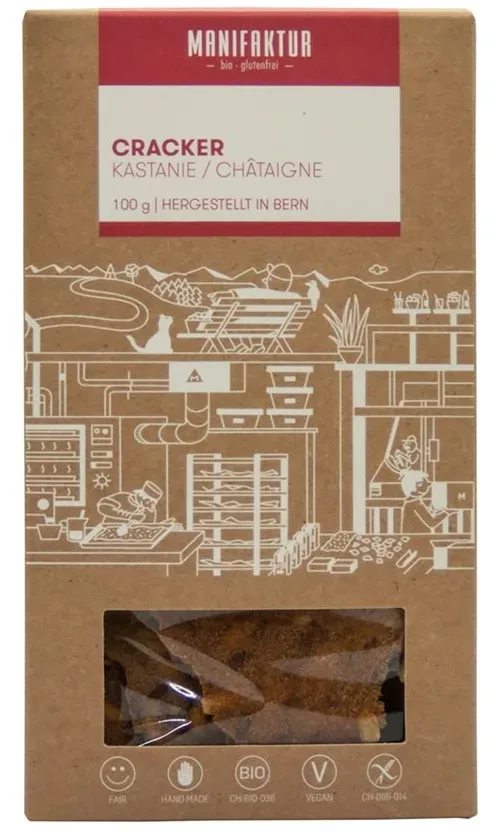 MANIFAKTUR Kastanien-Cracker, glutenfrei (100g)