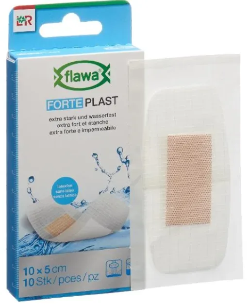 FLAWA Forte Plast Pflaster Transparent 5x10cm (10 Stk)