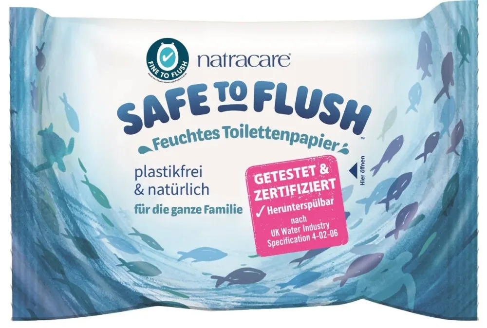 Natracare Safe Flush feuchtes Toilettenpapier (30 Stk)