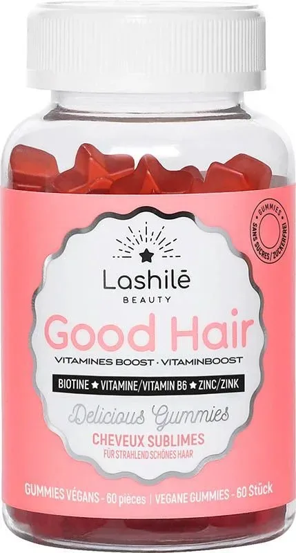 Lashilé Beauty - Good Hair - Schönheit, Wachstum, Stärkung der Haare (Vitamingummies), 60 Stück