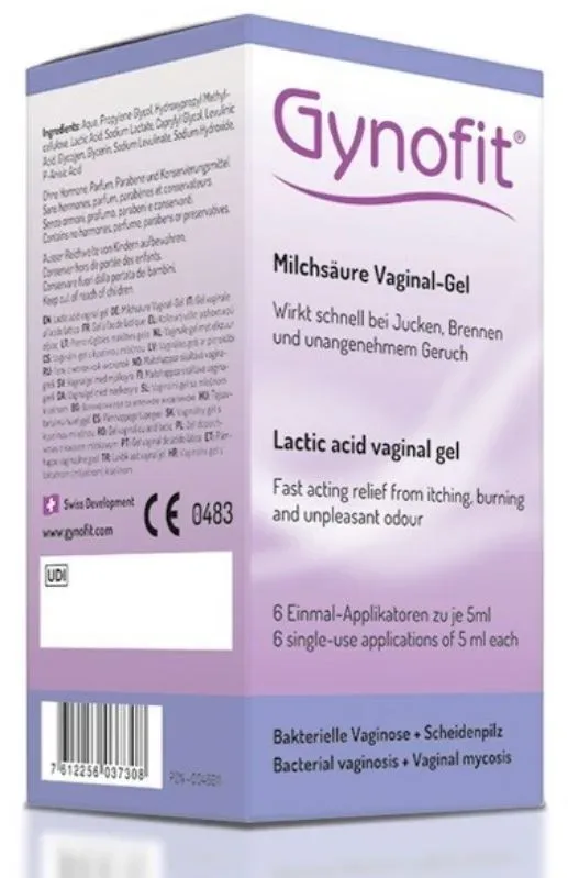 GYNOFIT Milchs&auml;ure-Gel Vaginalgel 6 x 5 ml