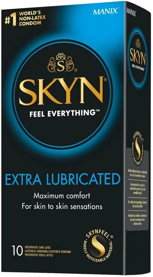 Skyn - Latexfreie Extra Feuchte Kondome - Transparent - Sensopren - 10 Stück
