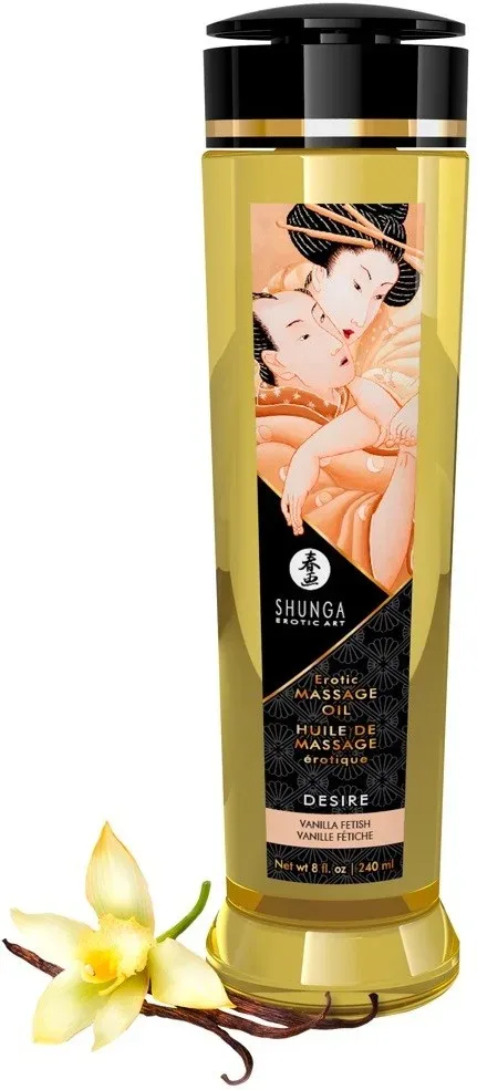 Shunga Vanilla Massage Oil Desire 240ml, Vanille - Amorana