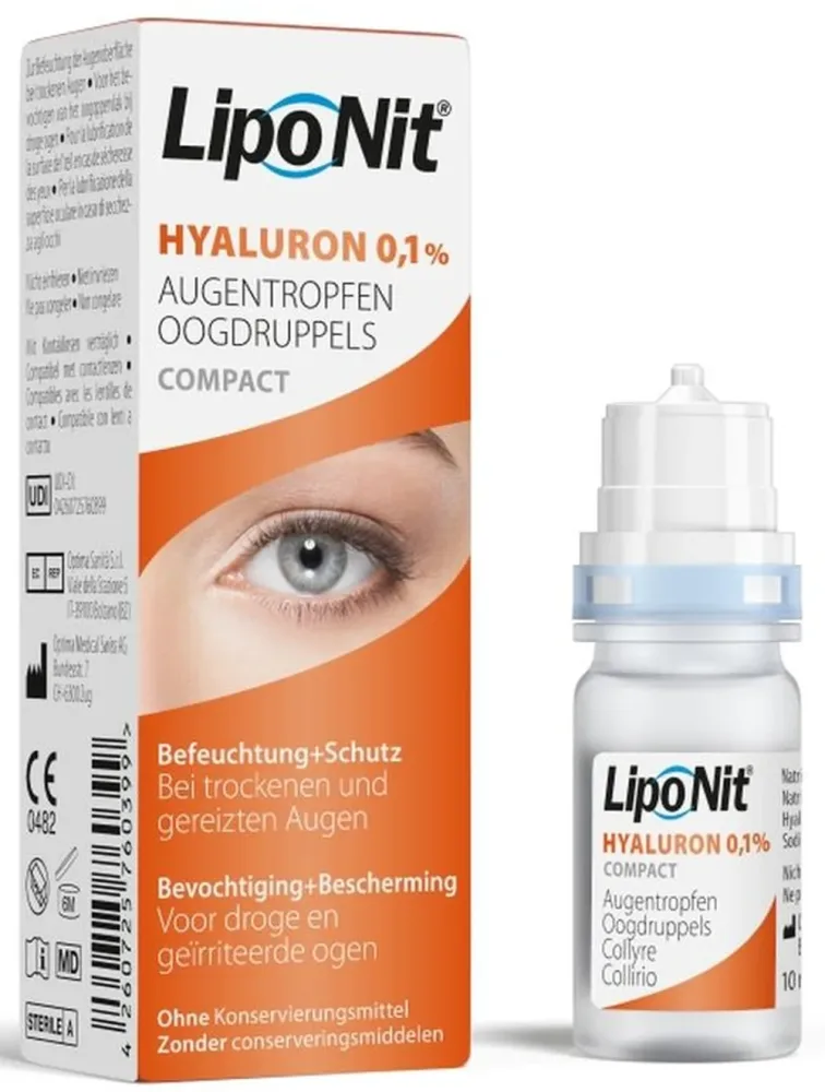 Lipo Nit Hyaluron Augentropfen 0.1% 10ml Flasche | Augentropfen