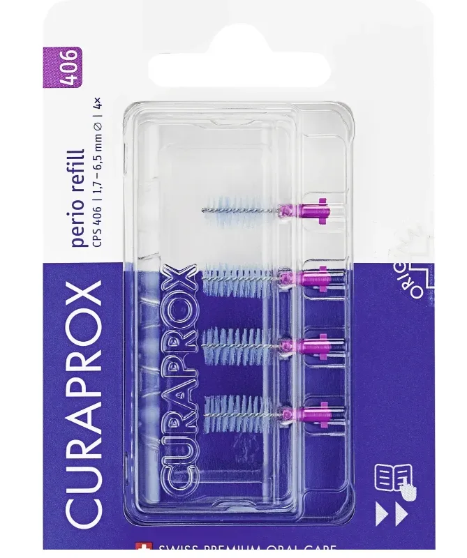 CURAPROX CPS 406 Perio Pink Ersatzbürsten, Durchmesser 1.7-6.5mm (4 Stk)