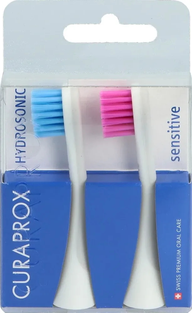 CURAPROX Hydrosonic Ersatzbürste sensitive, blau-pink (2 Stk)