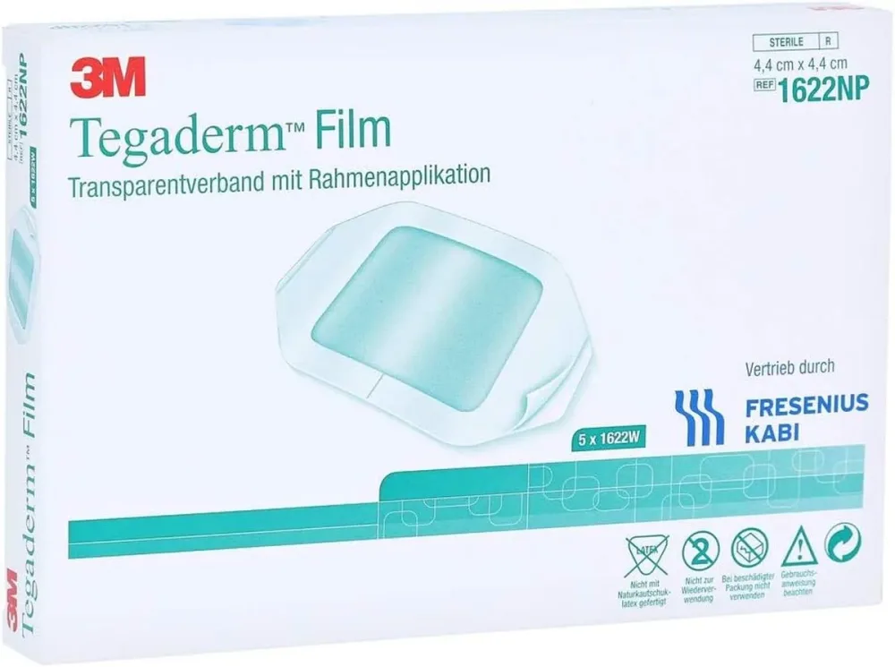 3M Tegaderm Film Transparentverband, 4.4x4.4cm (5 Stk)