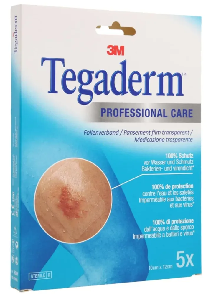 3M Tegaderm Film Transparentverband, 10x12cm (5 Stk)