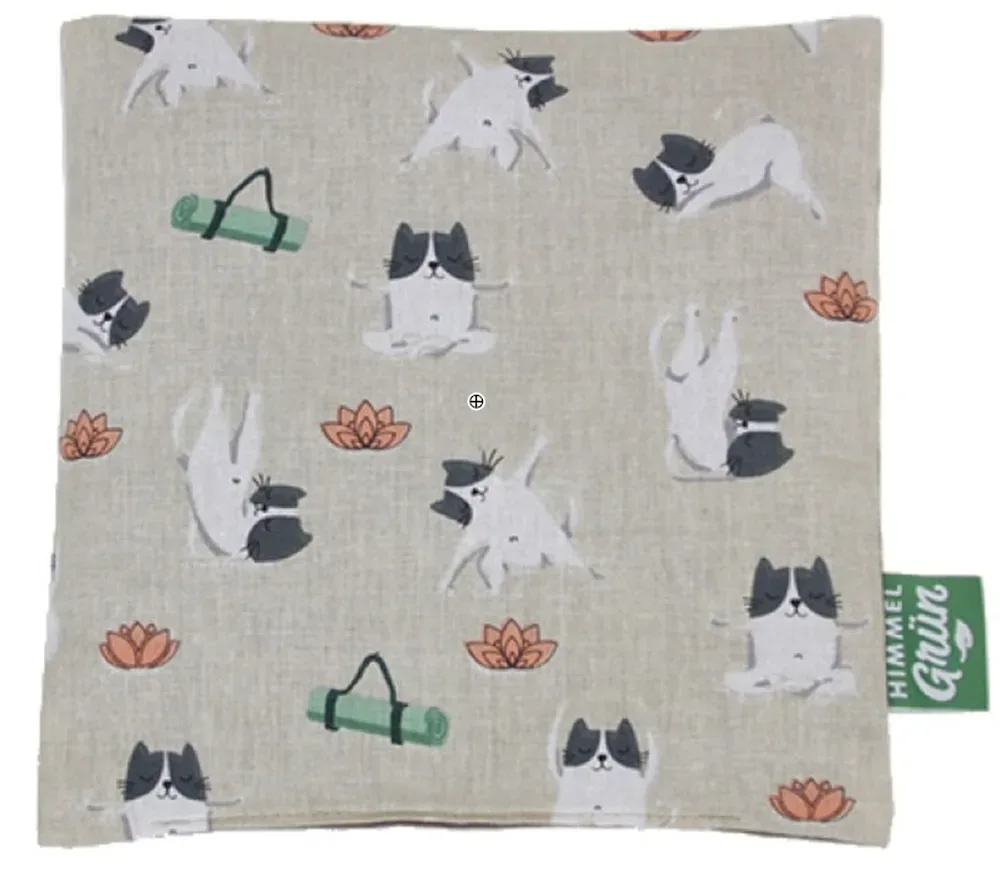 Himmelgrün Rapssamenkissen Cat Yoga, 20x20cm (1 Stk)