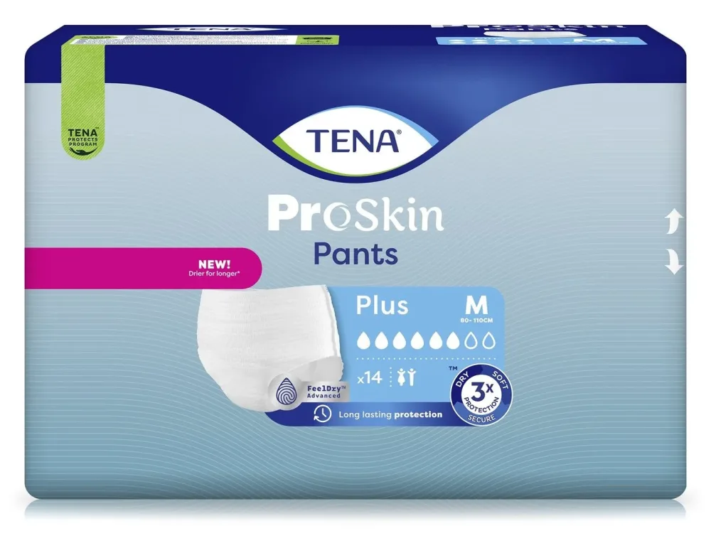 TENA ProSkin Pants Plus, Grösse M, Hüftumfang 80-110cm (14 Stk)