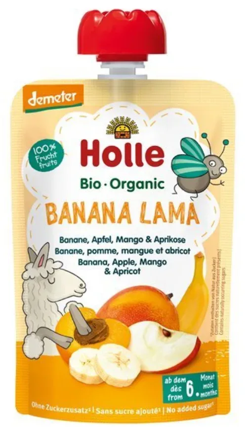 Holle Quetschbeutel Banana Lama (100g)