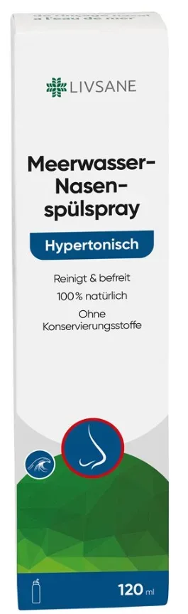 LIVSANE Meerwasser-Nasenspülspray hypertonisch (120ml)