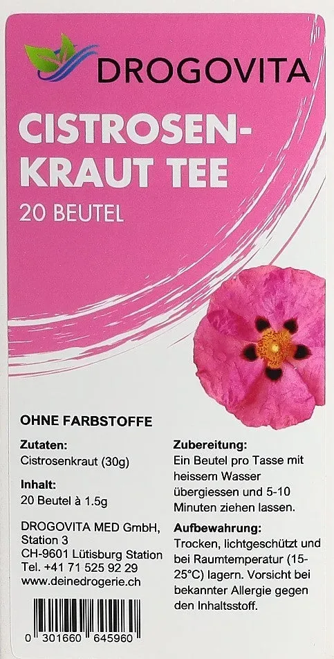 DROGOVITA Cistrosenkrauttee (20 Beutel)