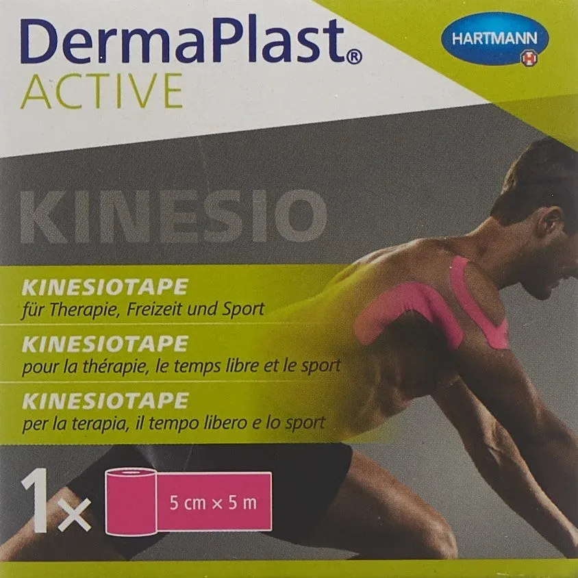 DermaPlast Active Kinesiotape, pink, 5cmx5m (1 Stk)