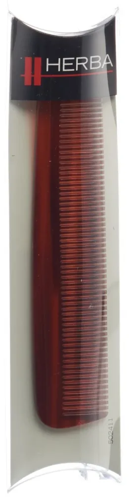 Herba Taschenkamm, handges&auml;gt, acetat, braun, 13 cm