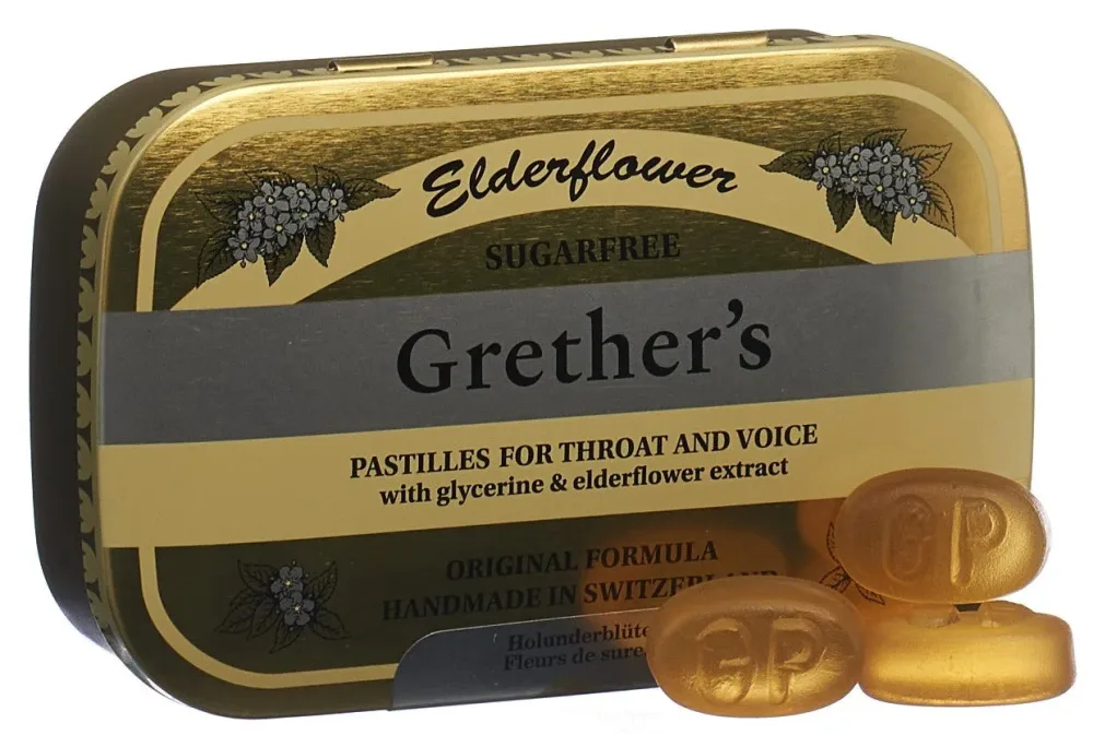 Grether's Pastilles Elderflower zuckerfrei (110g)