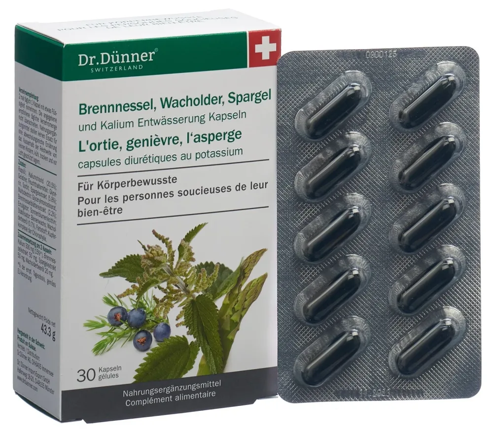 Dr. Dünner Brennnessel Entwässerung Kapseln (30 Stk)
