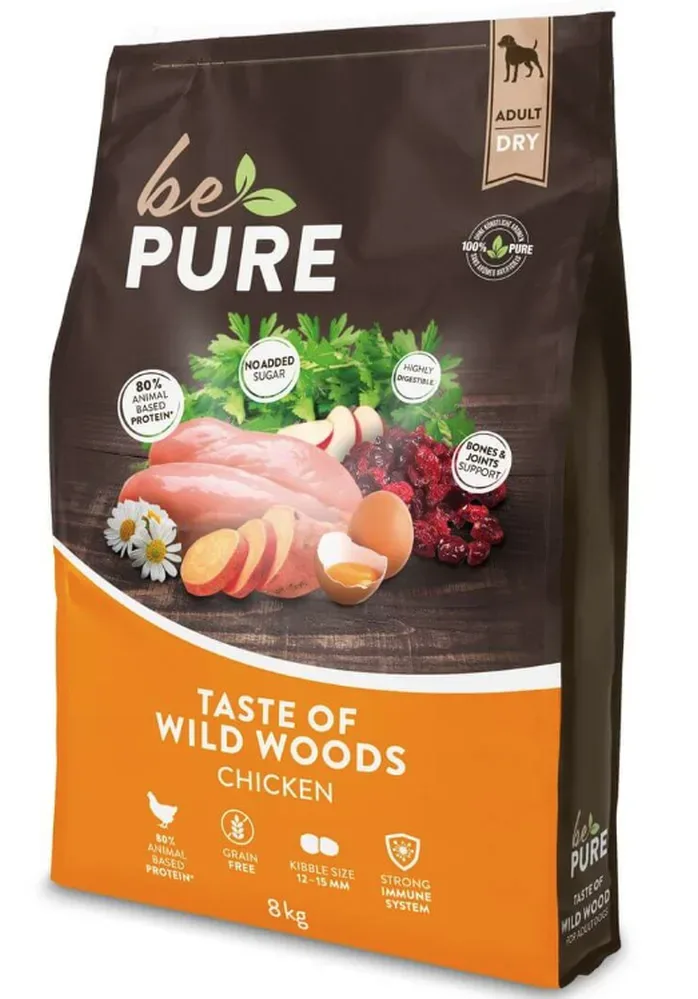 bePure Taste of Wild Woods Adult, Trockenfutter für Hunde (8kg)
