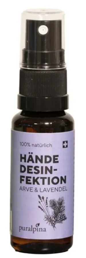 puralpina Hände-Desinfektion Spray, Arve & Lavendel (30ml)