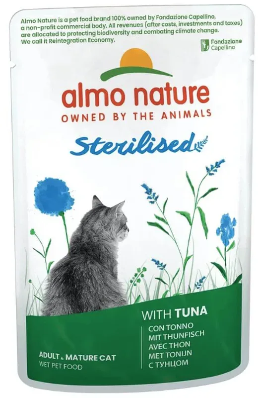 Almo Nature Sterilised mit Thunfisch, Nassfutter für Katzen (70g)