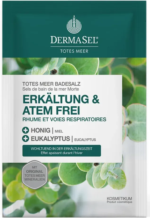 DERMASEL Badesalz Erkältung & Atem frei (80g)