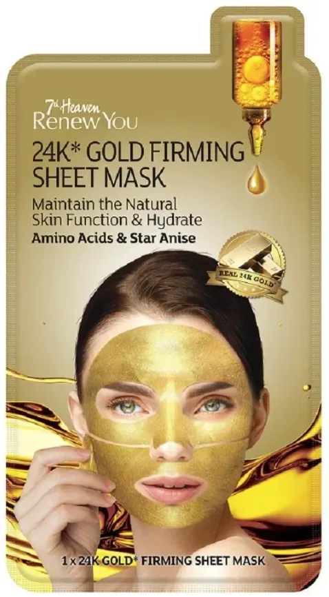 7th Heaven Renew You 24k Gold Firming Sheet Mask (1 Stk)