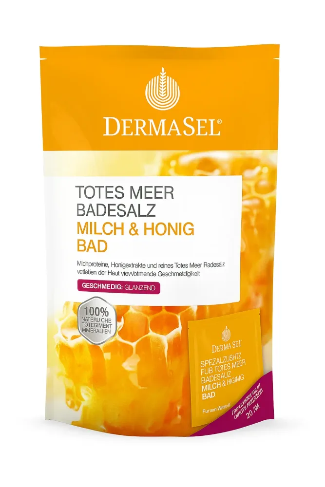 Dermasel Badesalz Milch & Honig (400g)