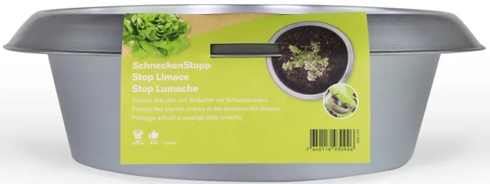Andermatt Biogarten SchneckenStopp FE, grau, gross, unterer Durchmesser 28cm (1 Stk)