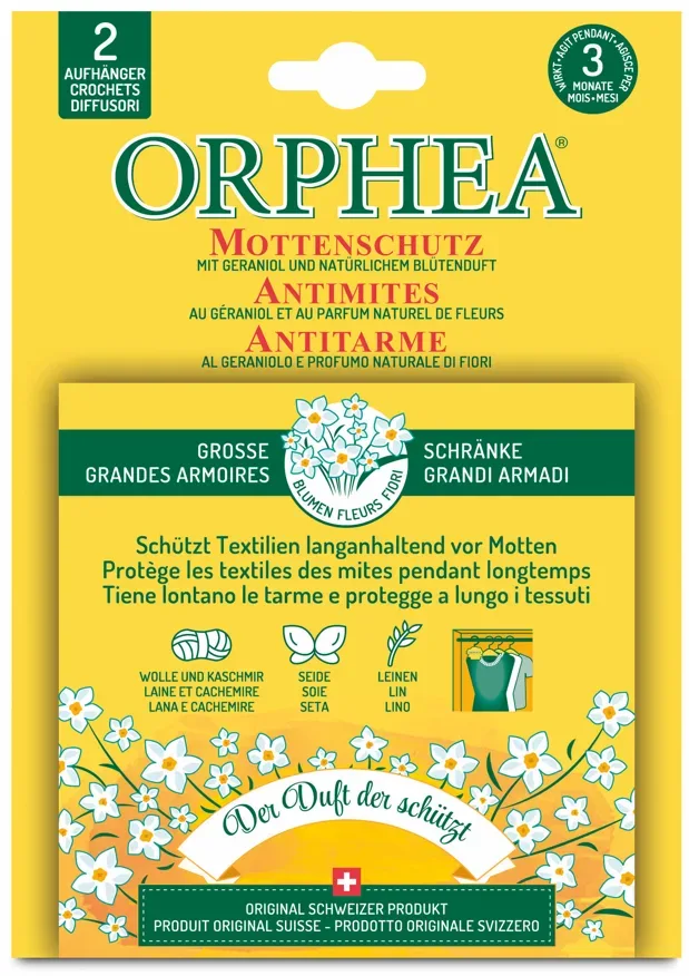 Orphea Mottenschutz Aufhänger Blüten | 2 Stück