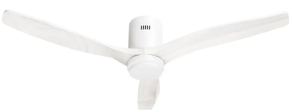 hombli Smart Ceiling Deckenventilator mit LED, white/white wood, 132x132cm (1 Stk)