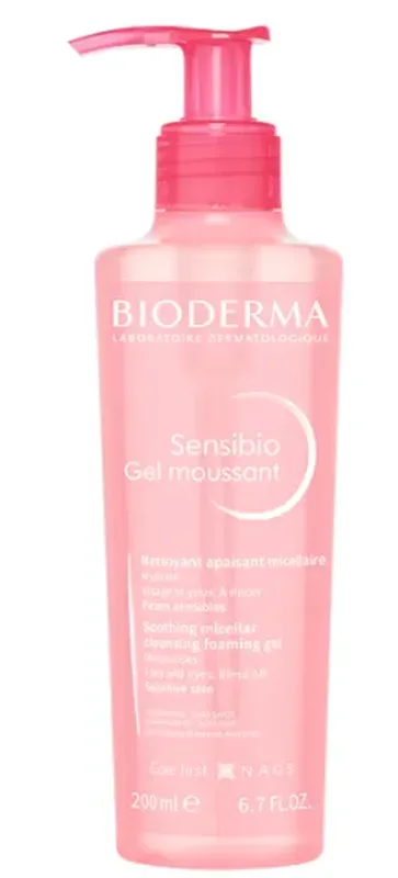 BIODERMA Sensibio Gel moussant - mildes Mizellenreinigungsgel für empfindliche Haut, beruhigend Reinigungsgel 200 ml