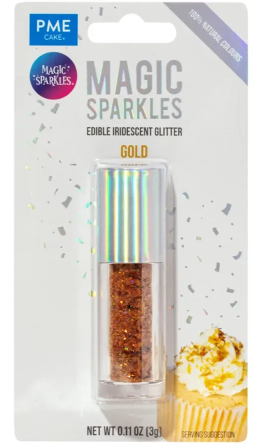 PME CAKE Magic Sparkles essbarer Glitzer Gold (3g)