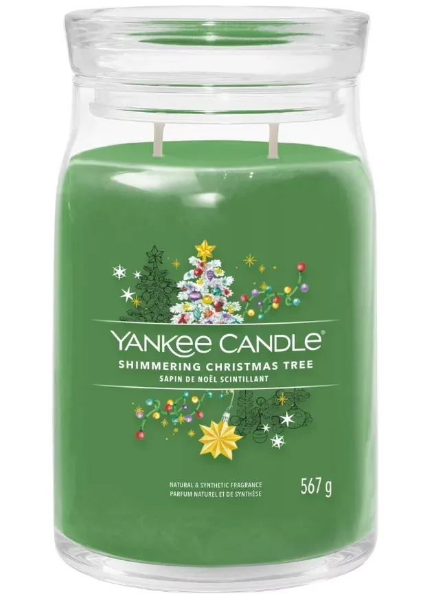 Yankee Candle Signature - Duftkerze im Glas Weihnachten, 567G, Grün