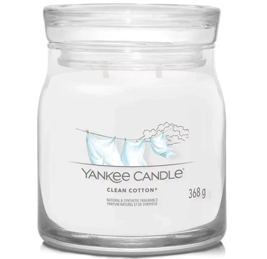 Yankee Candle Signature - Duftkerze im Glas, 368 g, Weiss