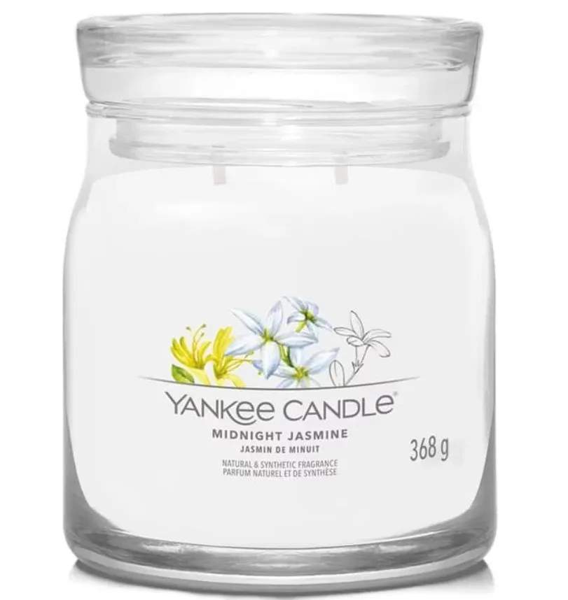Yankee Candle Signature - Duftkerze im Glas, 368 g, Weiss