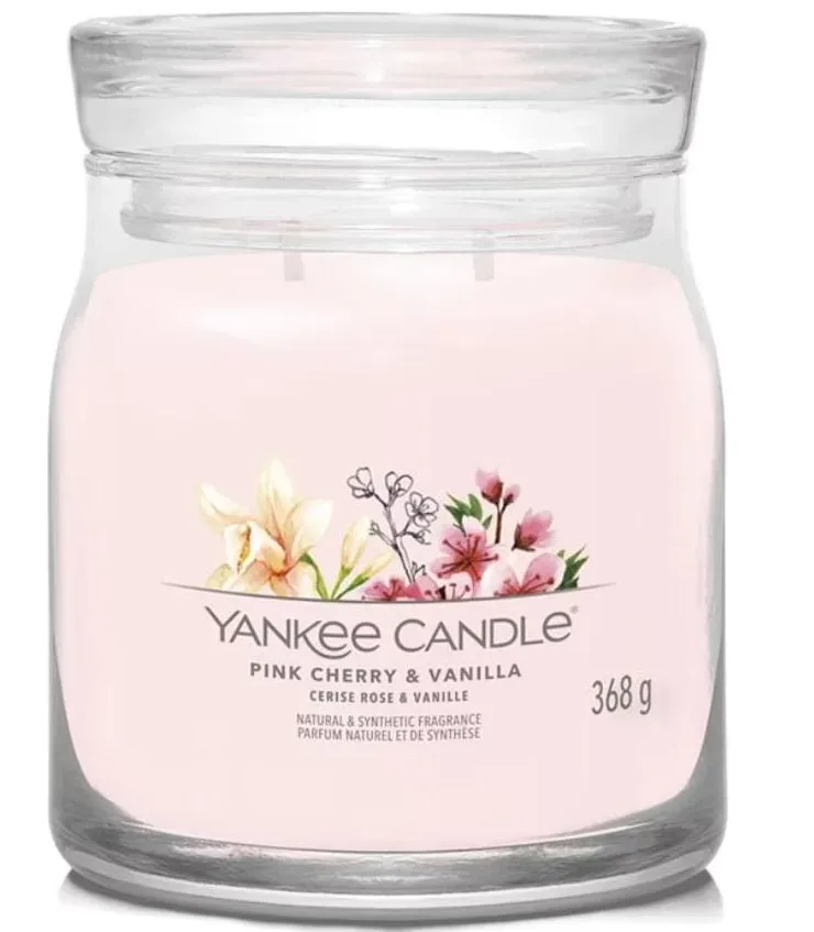 Yankee Candle Signature - Duftkerze im Glas, 368 g, Hellrosa