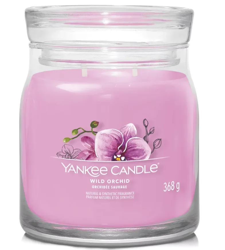 Yankee Candle Signature - Duftkerze im Glas, 368 g, Orchidee
