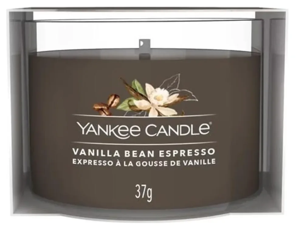Yankee Candle Vanilla Bean Espresso gefüllte Votivkerze (37g)