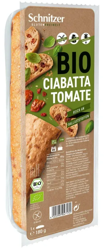 Schnitzer Bio Ciabatta Tomate, glutenfrei (180g)