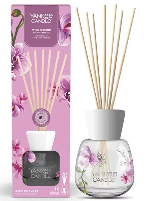 Yankee Candle Diffuser mit Duftstäbchen Wild Orchid (100ml)