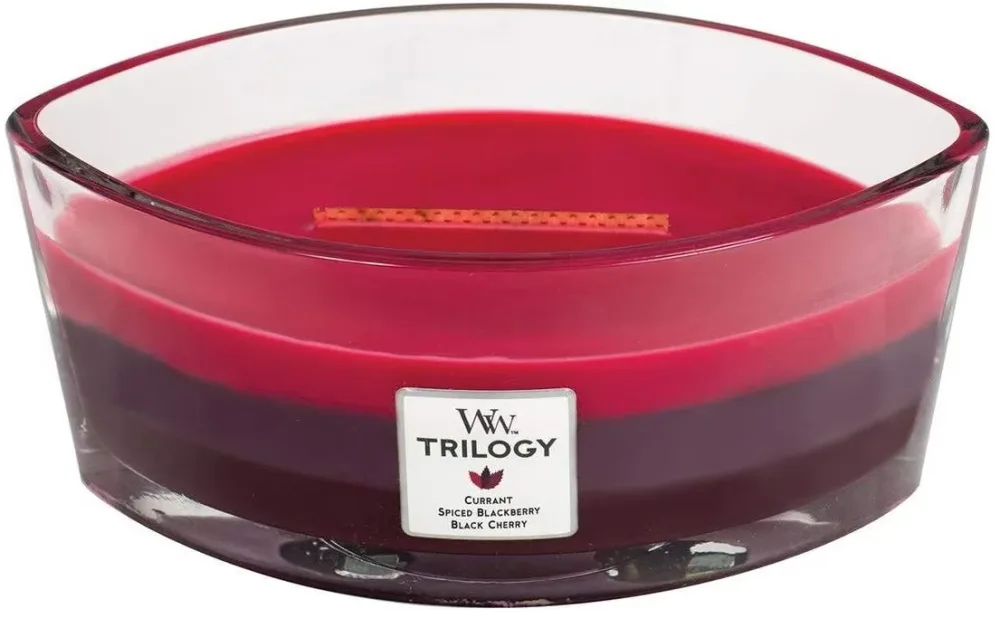 WoodWick Trilogy Ellipse Sun Ripened Berries Duftkerze (454g)