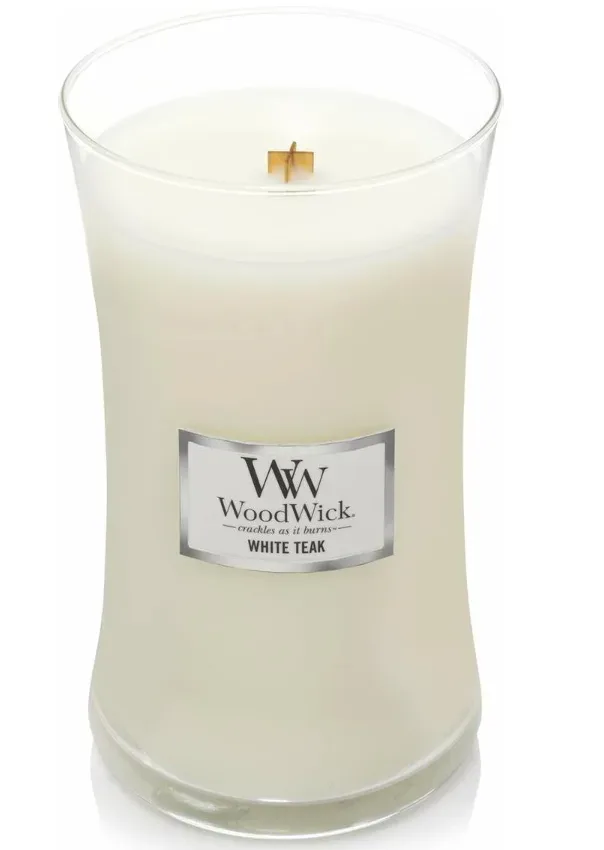 WoodWick Duftkerze White Teak (610g)