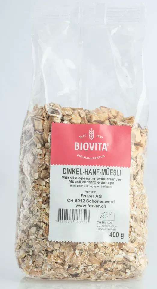 Biovita Dinkel Hanf Müesli (400g)