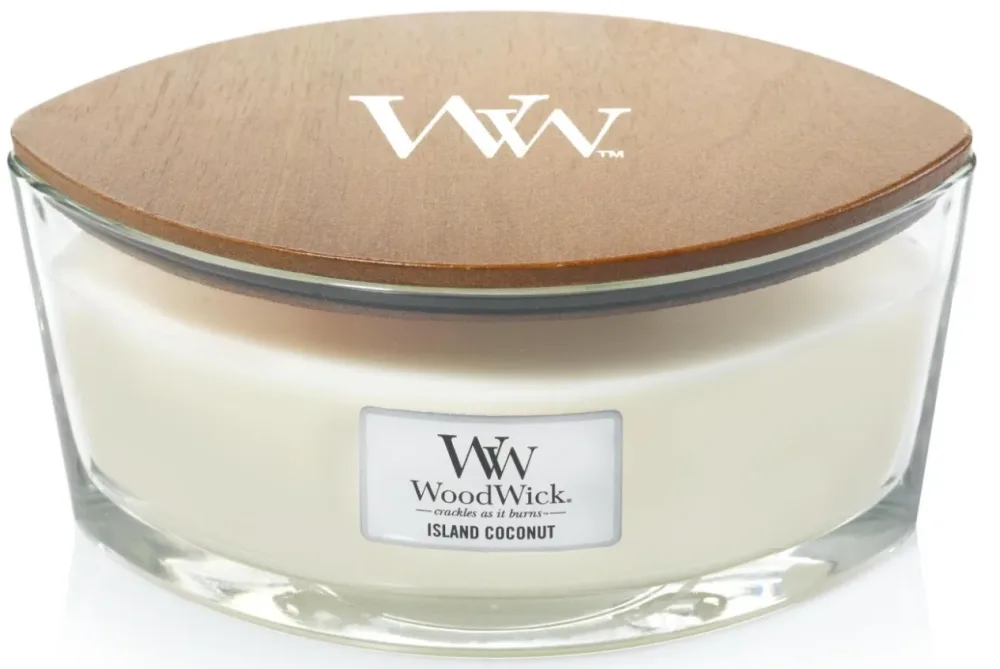 WoodWick Ellipse Duftkerze Island Coconut (454g)