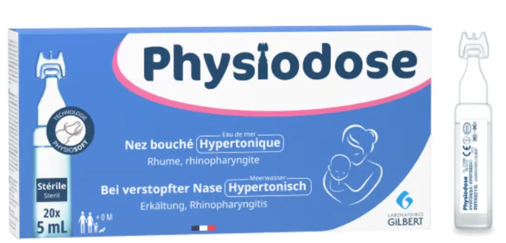 Physiodose Hypertonische Meersalzlösung, Nasenspülung (20x5ml)