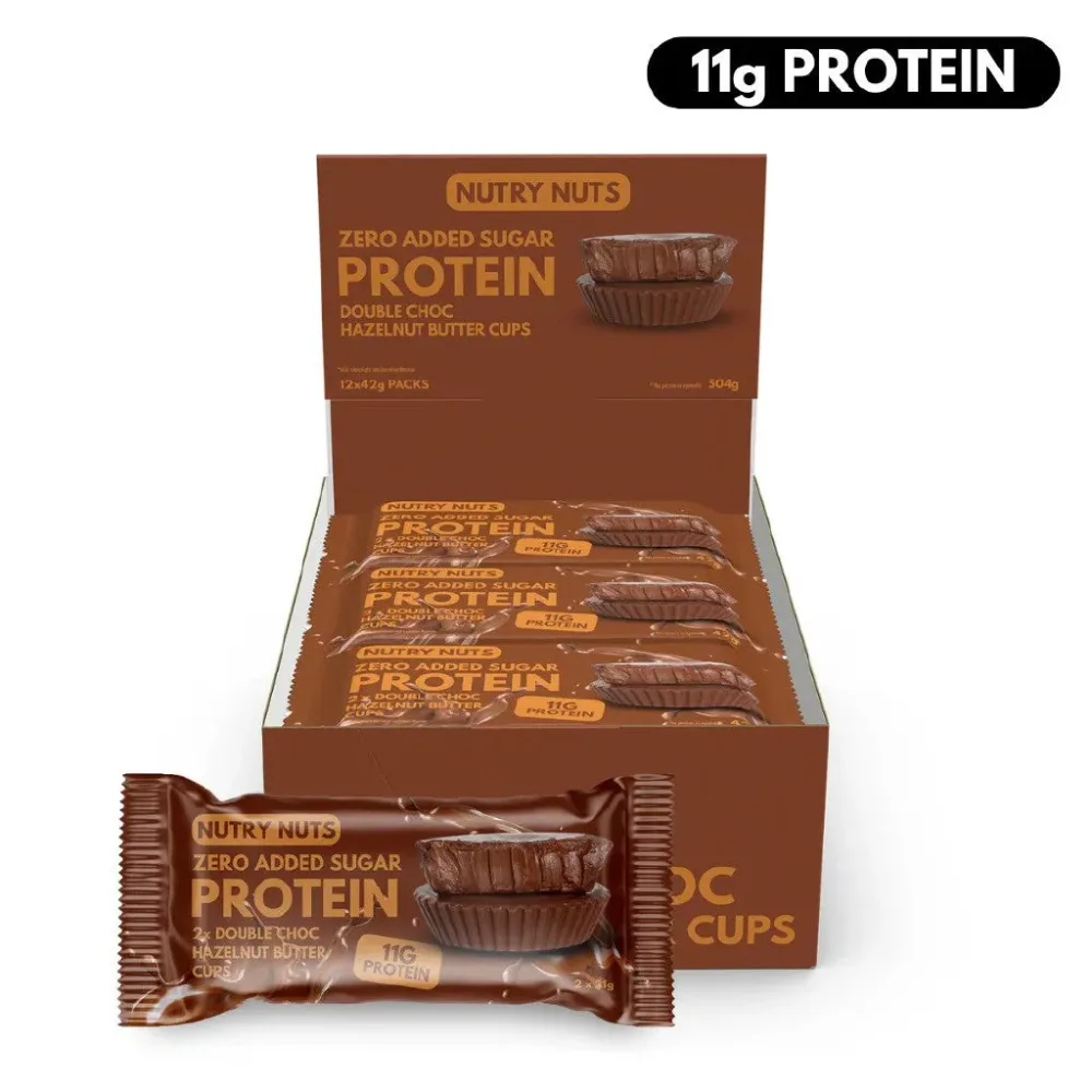 NUTRY NUTS Double Chocolate Hazelnut Butter Cups (12x42g)